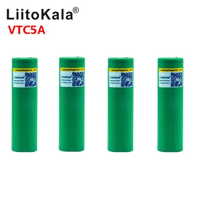 100PCS Liitokala Max 40A Pulse 60A Original 3.6V battery 18650 rechargeable VTC5A 2600mAh High Drain 40A Battery