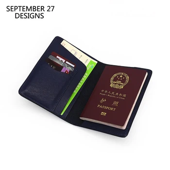 

New Passport Cover Unisex First Layer Leather Top-end 100% Cowhide Luxury Passport Case Men Credit Card Wallet Change Purses