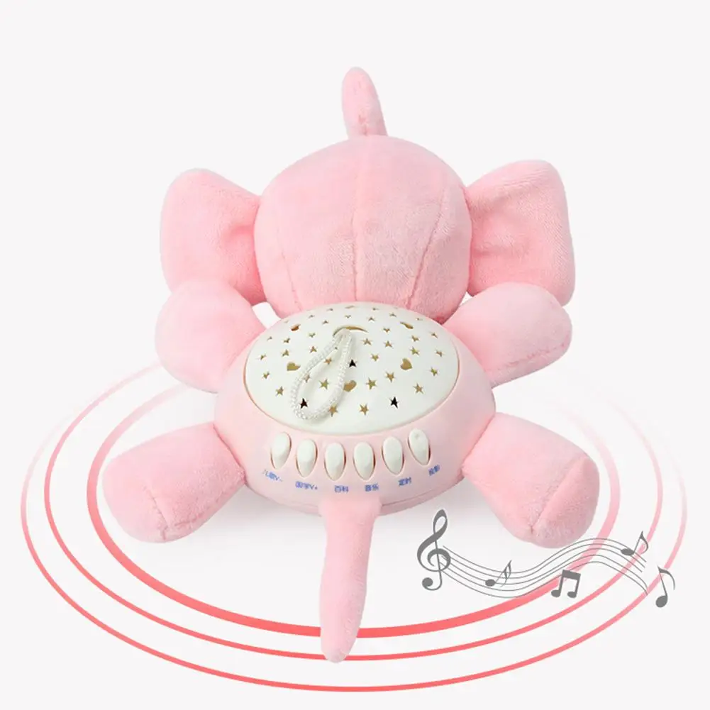 

Cute Elephant Design Led Night Light Stars Projector Baby Toy For Children Sleep With Colorful Light Luminous Music Animals Lamp