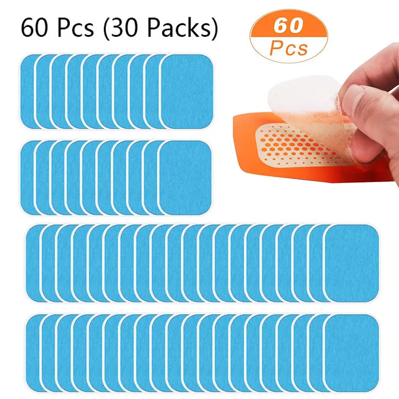 60 Pcs (30 팩) Abs 트레이너 젤 패드 근육 토너 패드 Abs 토너 복부 운..