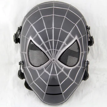 

Wholesale Halloween Spiderman ABS Face Mask Unbreakable Flexiable Newest Spiderman Faceshell with Lens