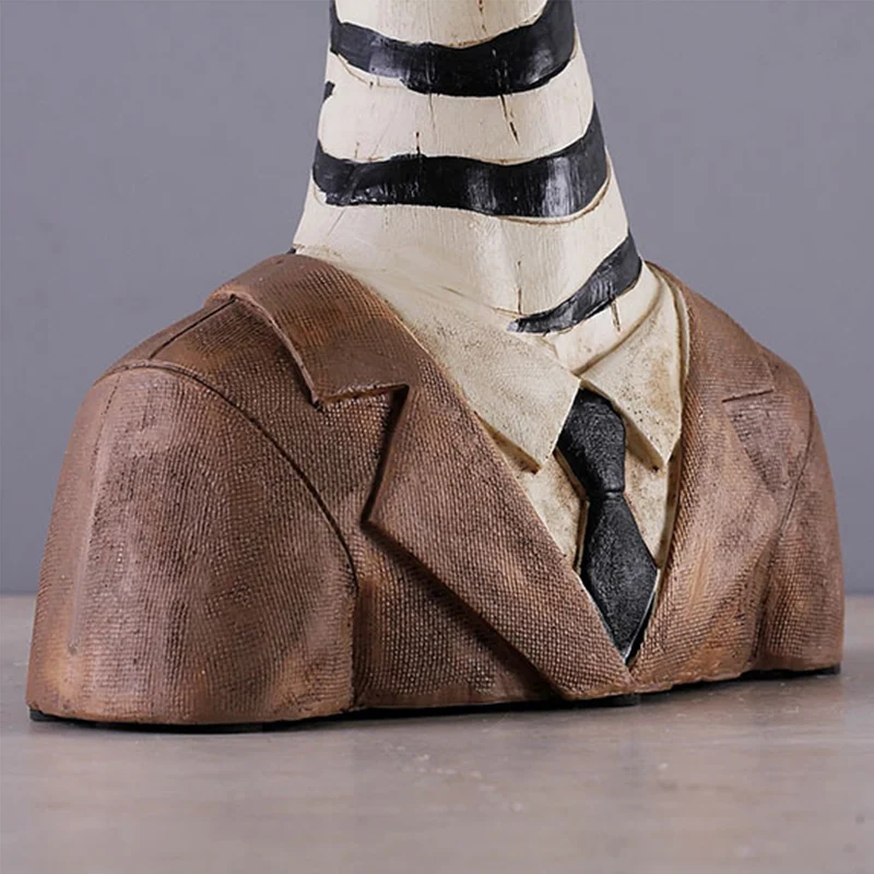 Strongwell джентльмен Зебра характер скульптура украшение дома Ornamant Смолы Миниатюрная модель статуэтки офисный Декор Аксессуары