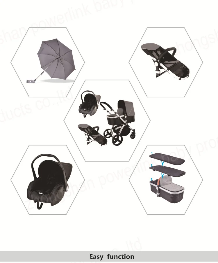 3 in 1 High Landscape Baby Stroller  Luxury  Portable Baby Carriages Folding Prams  Newborns Travel System