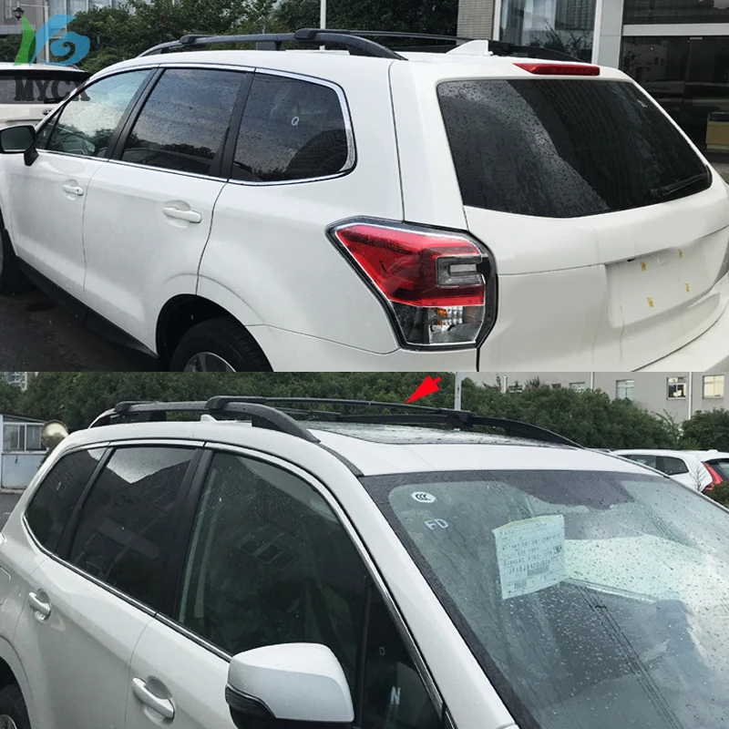 Новое поступление, раздвижной багажник на крышу для Subaru Forester 2013-+, утолщенные ножки из алюминиевого сплава, мощная загрузка