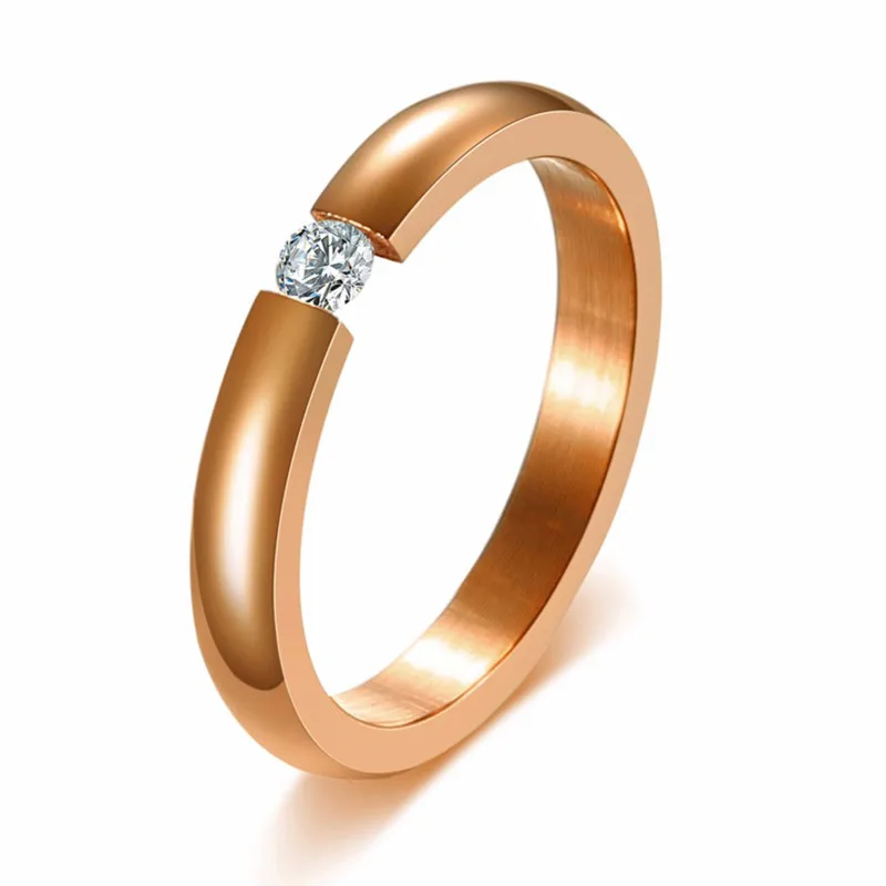 LETAPI трендовые яркие обручальные кольца 585 цвета розового золота для пар, обручальные кольца из нержавеющей стали с CZ камнем для мужчин и женщин