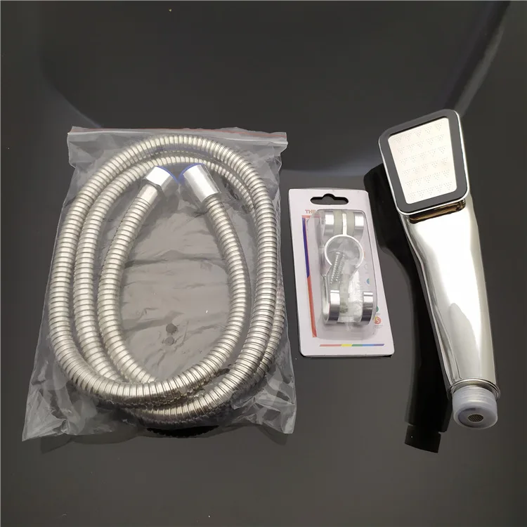 

Simplicity Hand-Held 300 Hole Shower Faucet Three-piece Set-Water Heater Bath Rain Lotus Seedpod Hand Nozzle