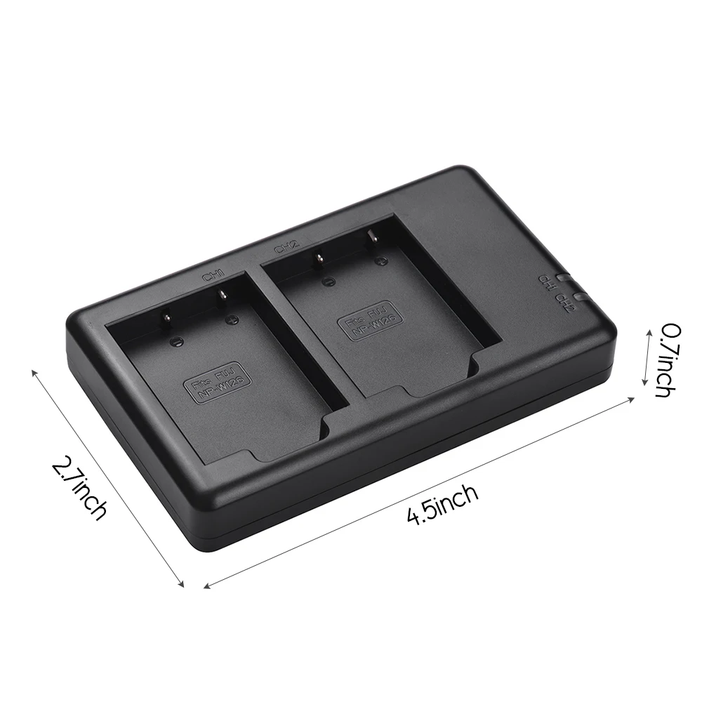 FB Dual USB Камера Батарея Зарядное устройство для NP-W126 Аккумулятор для Fujifilm FinePix HS50EXR X-T20 X-T10 X100F X-H1 X-A5 X-A3 X-A1 и т. д