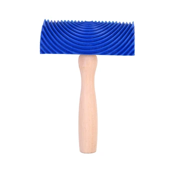 

Home Brush Wall Embossment Wood Grain Tool DIY Painting Art Rubber Wallpaper Texture Handheld Professional With Handle Mural