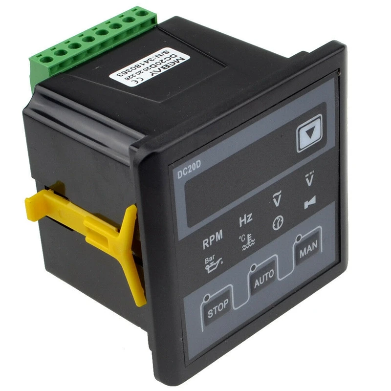 

DC20D Engine Digital Display Multifunction Voltage Frequency Water Temperature Oil Pressure Tachometer Generator Controller