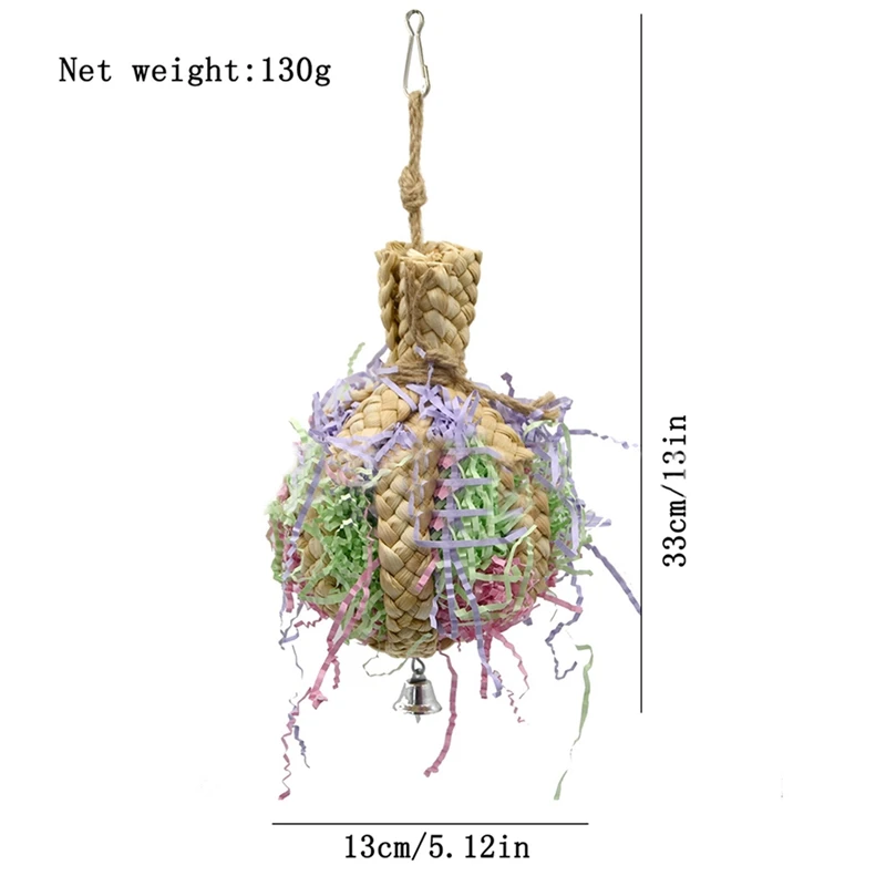 Parrot Shredder Toy Anti-biting Parrot Cage Foraging Toy Chewing with Bell Parrots Toys And Bird Accessories For Pet