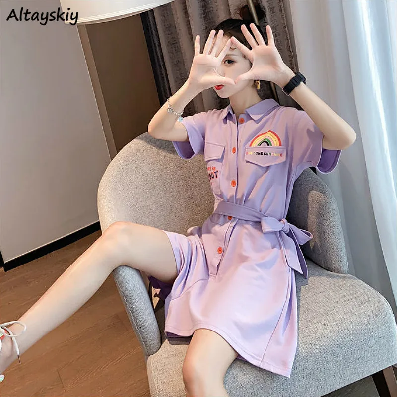 Monos mujer encantadora estampado de arco iris modernas veraniegas Encaje Chic-Harajuku adolescentes Streetwear de ocio damas mameluco nuevo