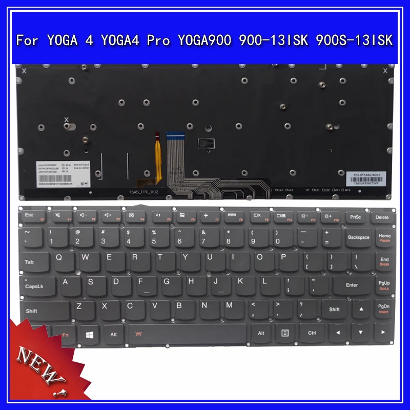 

Клавиатура для ноутбука Lenovo YOGA 4 YOGA4 Pro YOGA900 900-13ISK 900S-13ISK, сменная Клавиатура для ноутбука