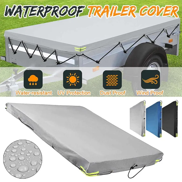 S/M/L/XL/XXL Oxford Cloth Square Cover Dust-proof Waterproof Canopy For Sandbox Truck Trailer Camper Van Caravan 1