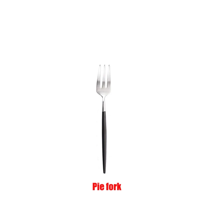 pie fork Spklifey набор посуды из нержавеющей стали набор столовых приборов Ложка Вилка Нож Западный стальной столовый набор для кухни аксессуары для дома - Color: pie fork