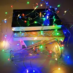 Светодиодный светильник Серебристая проволока гибкий белый/теплый белый/многоцветный 1 м 2 м 3M 5 м 10 м 12 м украшение для рождественской
