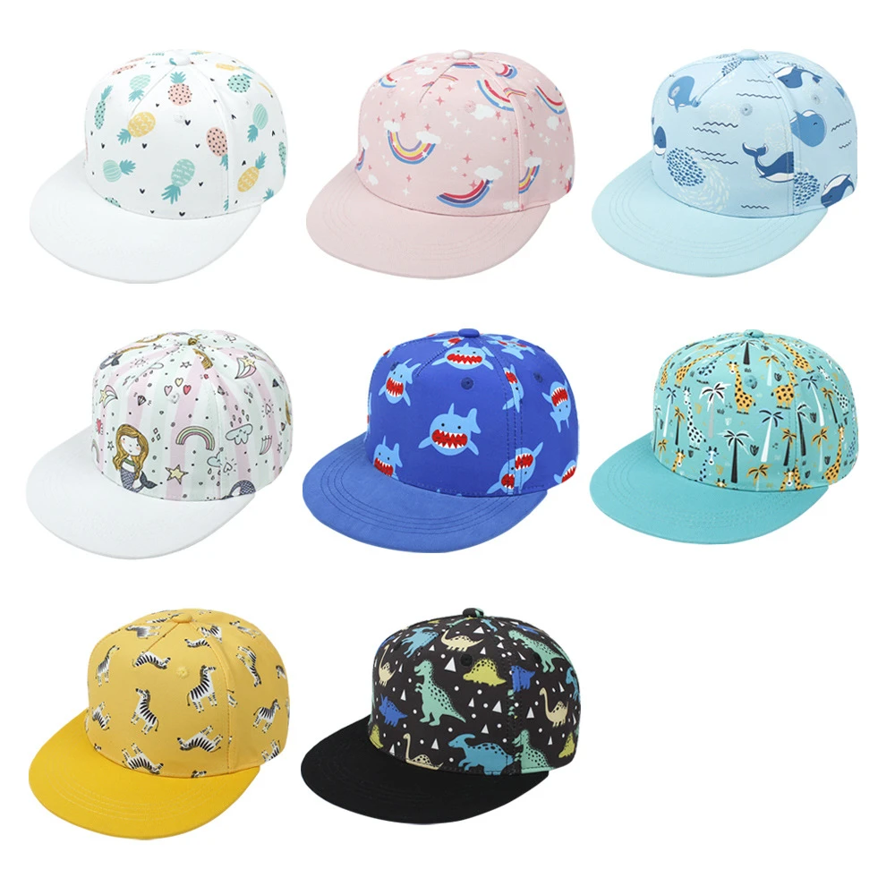 baby accessories crochet 2021 New Summer Baby Sun Hat Cartoon Printed Children Outdoor Baseball Cap Boys Girls Hat Baby Sun Hat For 2-8 Years baby accessories bag	