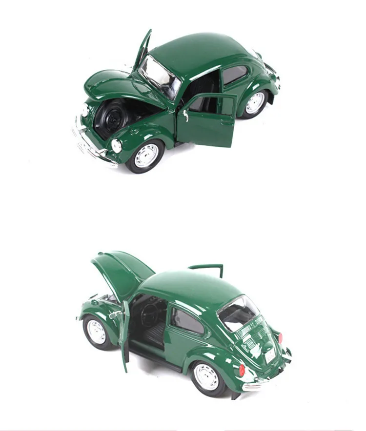 Изысканная 1:24 классическая модель из сплава жука, имитация Литье металла под давлением 3 двери раздвижные модели автомобиля, сбор подарков