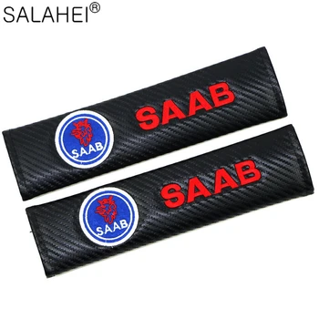 

Comfortable Leather Auto Protect Seat Belt Cover Case For Saab 03-10 9-3 9-5 93 95 9000 428 Car Emblems Accessories Car-Styling