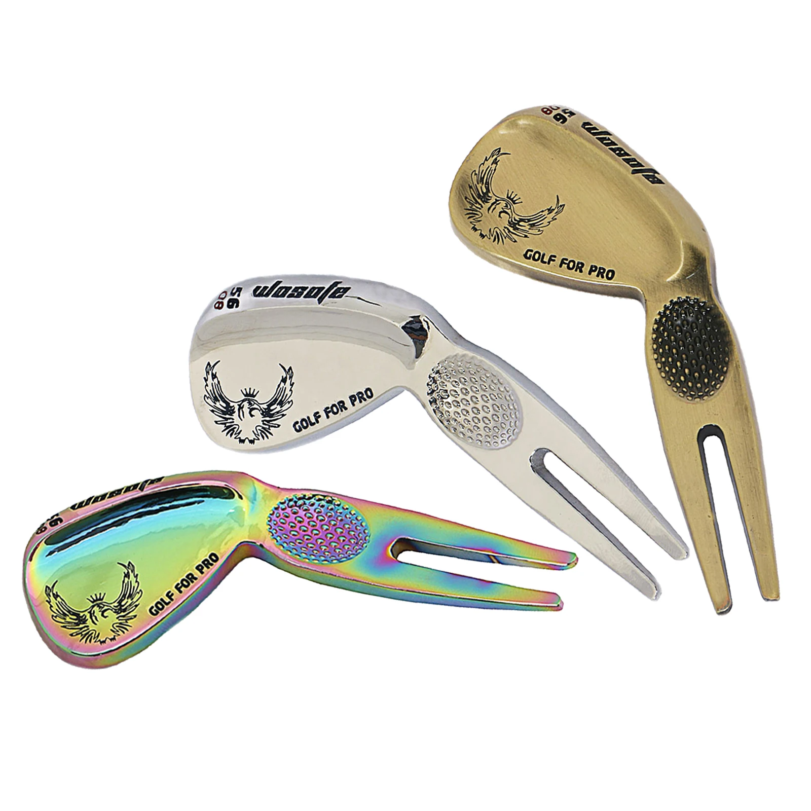 Novelty Golf Putting Green Repair Tool Divot Pitch Caddie Organizing Fork Putter Shape for Comfortable Grip, Club Keepsake