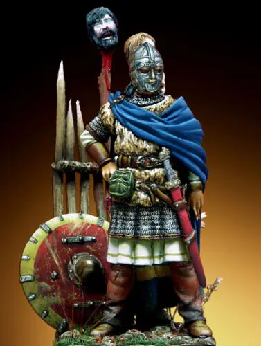 Разобранный 1/32 54 мм старинный воин стойка Статуэтка из смолы набор миниатюрных