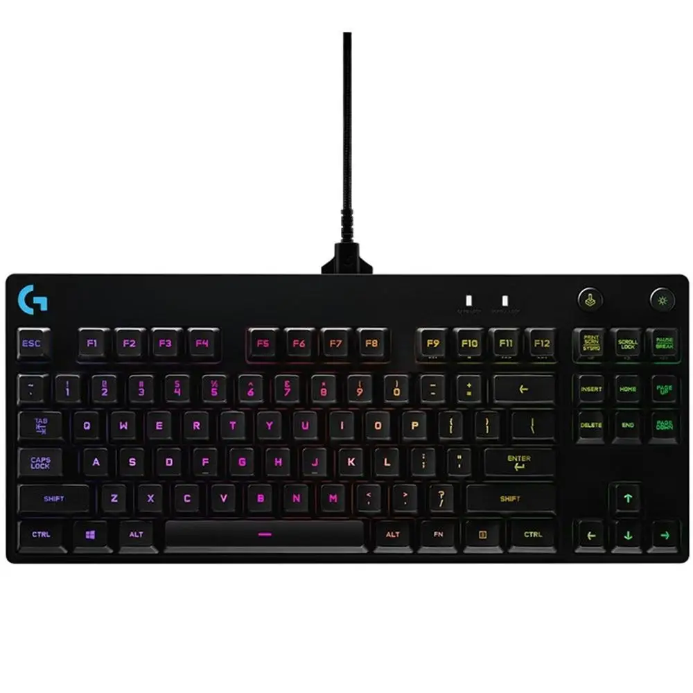 Механическая игровая клавиатура logitech G Pro с RGB подсветкой, компактная механическая клавиатура, игровая клавиатура, синяя ось