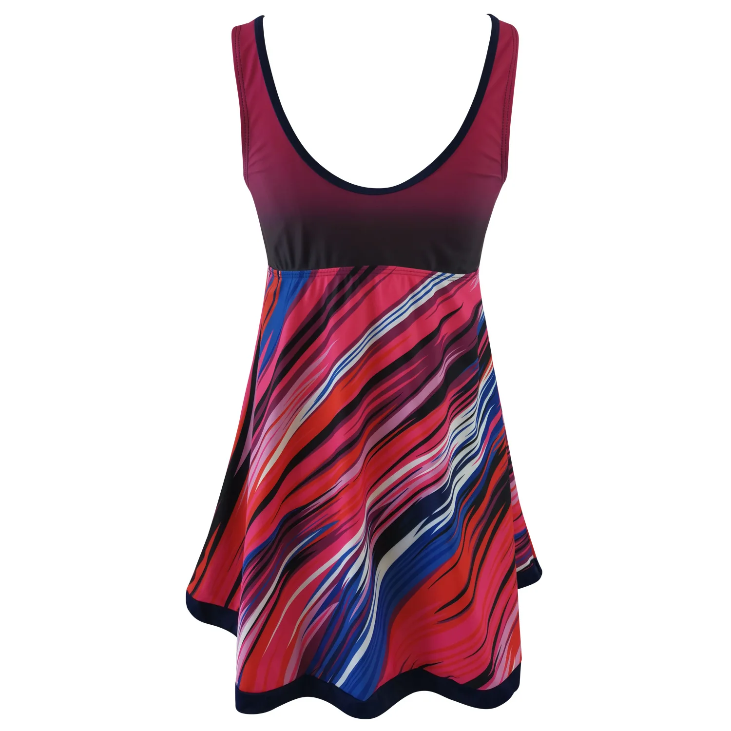 

2020 Europe And America New Style Digital Printing Large Size Split Type Two-Piece Set WOMEN'S Swimsuit High-waisted Swimwear Pl