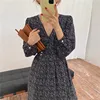 Nouveau printemps filles Robe femmes plaid coton à manches longues robes Femme Robe Vintage Robe fête Boho Robe Femme Vestido automne ► Photo 1/6