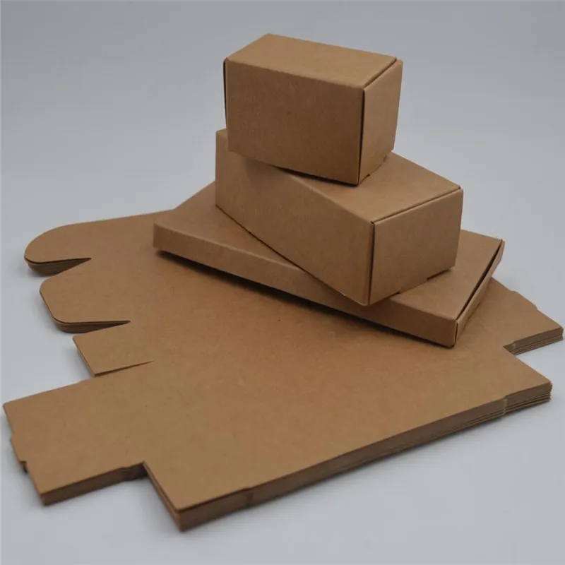 5 шт. натуральная крафт-бумага упаковка коробка для ювелирных изделий черный картон мыло ручной работы в коробке белая картонная коробка свадебные сувениры Конфеты Подарочная коробка