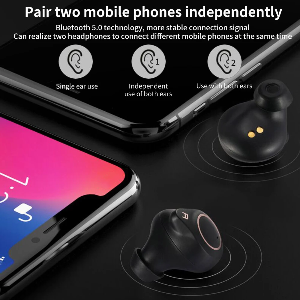W1 TWS Earbuds Wireless Bluetooth 5.0 Earphone HiFi Sport Headphone Support AptX HD Funcl AI with Mic Headset For iphone Xiaomi