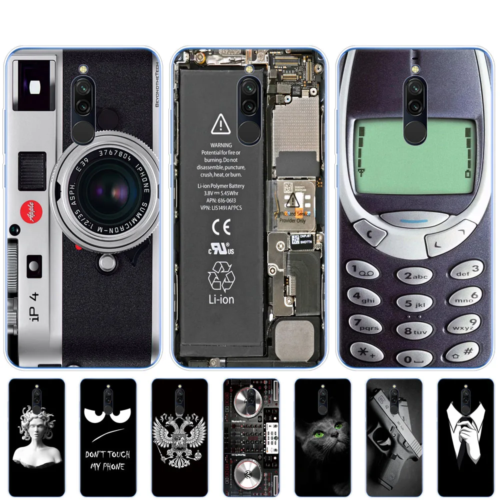 

case for xiaomi redmi 8 case cover silicon soft tpu back cover on redmi 8 bumper hongmi 8 phone shell bag coque Skin shockproof