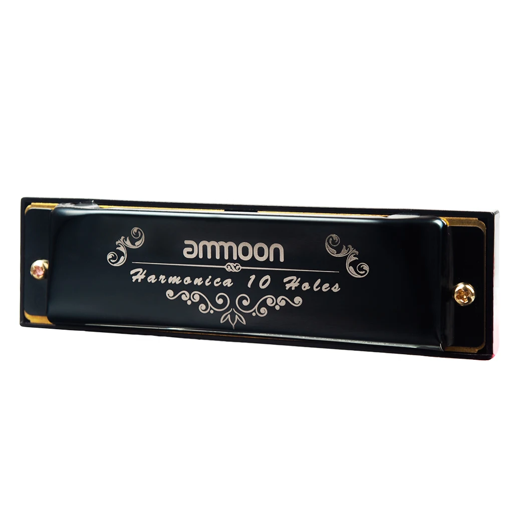 ammoon 10 Holes 20 Tones Blues Harmonica Mouth Organ Key of C with Storage Case for Kids Beginners Students Musical Gift