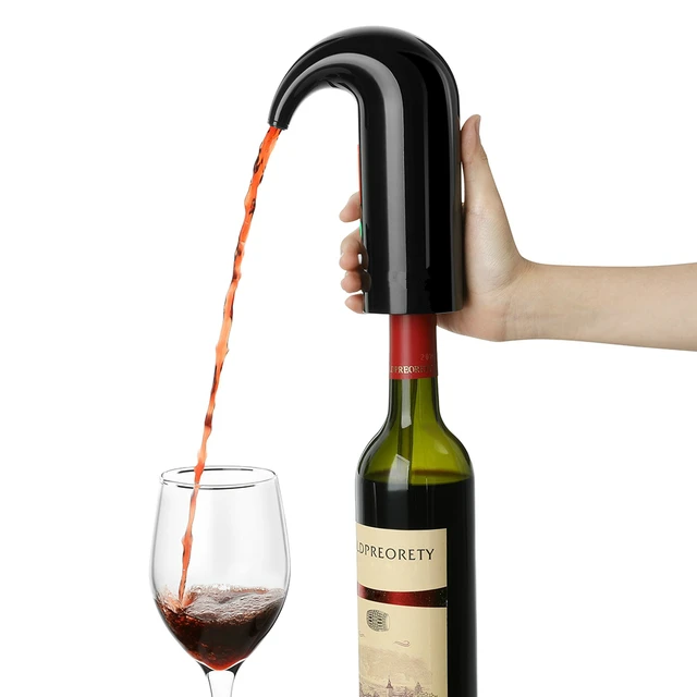 Aeratore Per Vino Elettrico Ricaricabile - Decanter USB Con Pompa Ad Ossigeno, Per Vino Rosso, Con Tubo In Acciaio - Foto 9