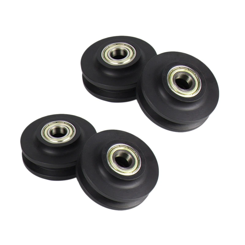 

4PCS Wheel Rail Sliding Gate Roller Hardware Sliding Wardrobe Door Roller Wheels for Shower Cabins