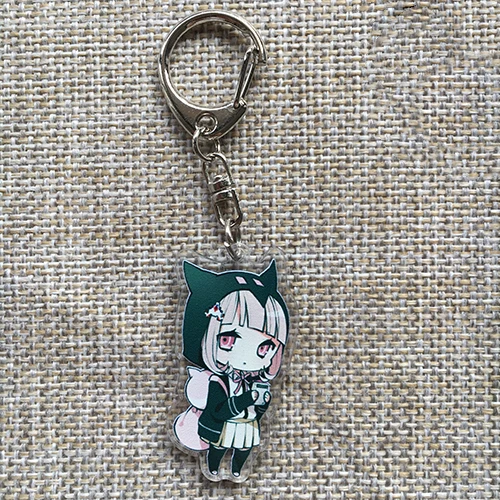 Зеленый Аниме данганронпа V3: убийство Harmony Komaeda Nagito Нанами Косплей chiaki рисунок Акриловые симпатичный брелок кольцо для ключей подарок - Цвет: Зеленый