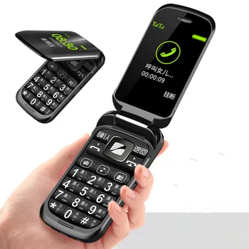 

Flip Senior Feature Mobile Phone Z9 Dual Display Dual Sim Big Key Large Font Strong Vibration Cellphone Gift Desk Charger