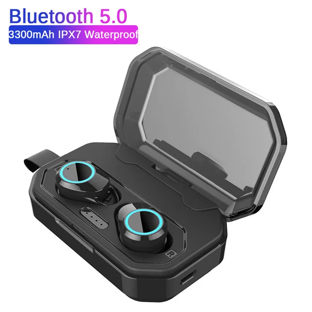 T9 TWS Bluetooth V5.0 наушники 9D стерео X6 Беспроводные наушники IPX7 водонепроницаемые 7000 мАч светодиодный внешний Смарт-аккумулятор держатель телефона - Цвет: X6