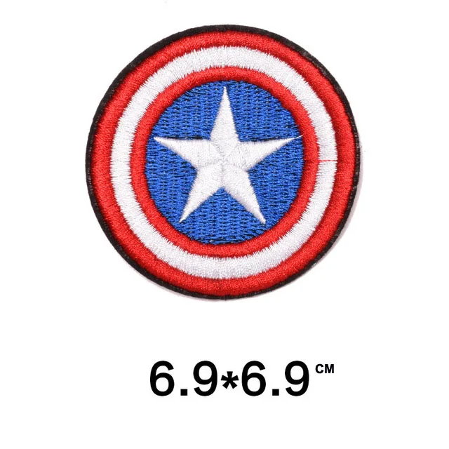 Белый Нашивка С Вышивкой Мстители Marvel 3 дюйма нашивка с вышивкой терморезка с железной подложкой максимум 5 дизайнов - Цвет: Белый