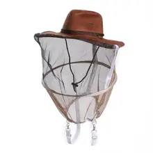 Apicultura apicultor cowboy chapéu mosquito abelha inseto net véu protetor de rosto boné design confortável anti abelha chapéu