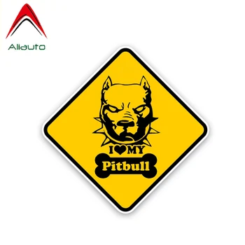 

Aliauto Personality Car Sticker I Love My Pitbull on Board Decoration PVC Waterproof Decal for Suzuki Peugeot Skoda VW,13cm*13cm