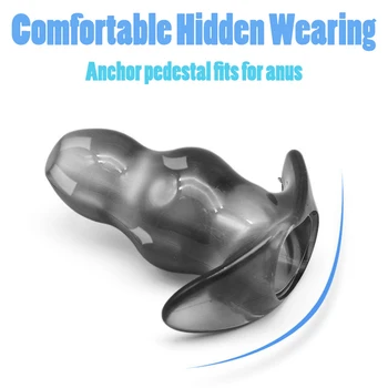 Hollow Anal Plug Insert Anus Dilator Sex Toy Anal Speculum Expander Vagina Butt Plug Transparent Dildo Buttplug Prostate Massage 5