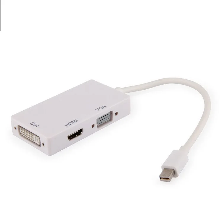 RIVOER Mini DP к HDMI VGA DVI три в одном передачи линия lightning ноутбук мини DP преобразования