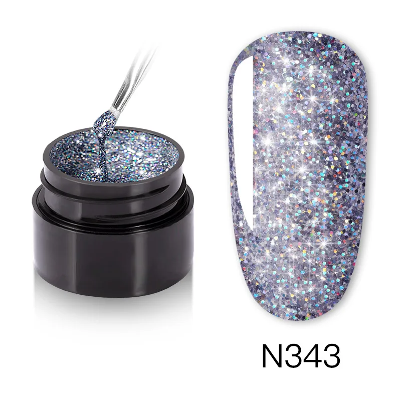 RF-N343 NAILWIND УФ-гель для ногтей, Блестящий Алмазный ослепительный Гель-лак для ногтей, гибридный Полупостоянный базовый топ, маникюрный набор - Цвет: RF-N343