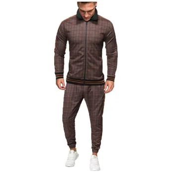 

Men new style tracksuit vertical collar trendy cardigan jackets+casual personality Small leg trousers patchwork suit 2.18