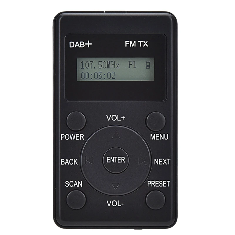 Портативное мини-радио DAB +/DAB/FM-радио стерео карманное радио с ЖК-дисплеем и
