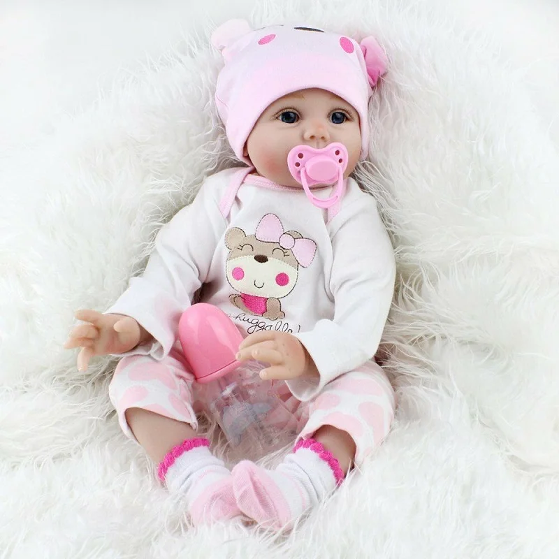 55 см мягкие виниловые куклы Reborn Baby ручной работы дизайн ткань тела Силиконовые Реалистичные живые куклы игрушки для детей Рождество