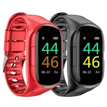 M1 Новинка 2 в 1 Смарт-часы с Bluetooth наушниками и пульсометром смарт-браслет с длительным временем работы в режиме ожидания мужские спортивные ...