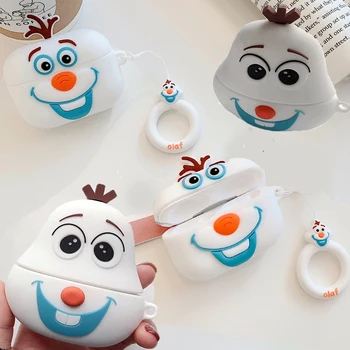 

For Airpods Pro 3D Cute Cartoon Frozen Snow Man Case for Apple Airpods 3 Olaf Wireless Earphone Protector Cover Charging Box