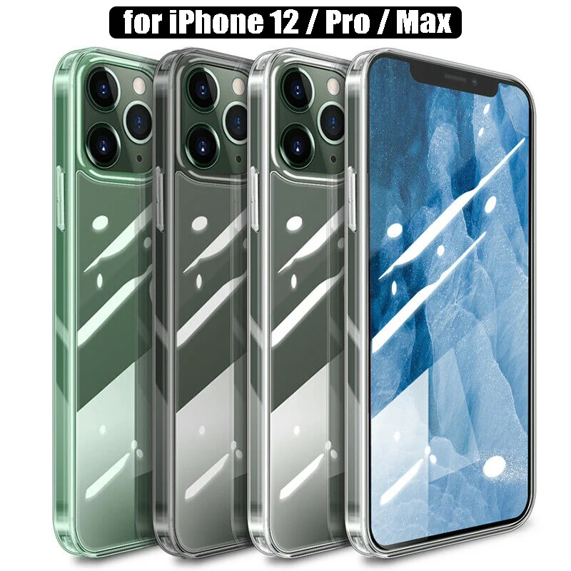 Зеркальный Прозрачный чехол для IPhone 12 Pro Max мягкий ТПУ тонкий прозрачный защитный