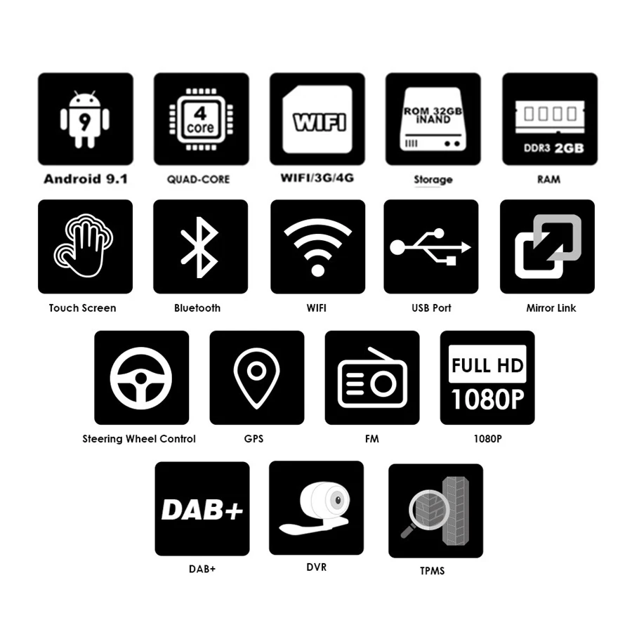 Универсальный 2DIN " Android 9,1 вращающийся сенсорный экран четырехъядерный ram 2 Гб rom+ 32 ГБ gps Wifi Зеркало Ссылка