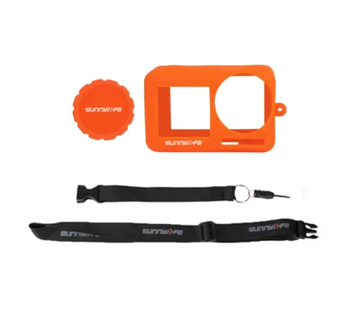 Orange Sunnylife для OSMO защитный чехол для спортивной камеры силиконовый чехол для объектива чехол со шнурок в подарок для DJI OSMO аксессуары - Цвет: Orange